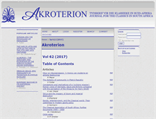 Tablet Screenshot of akroterion.journals.ac.za